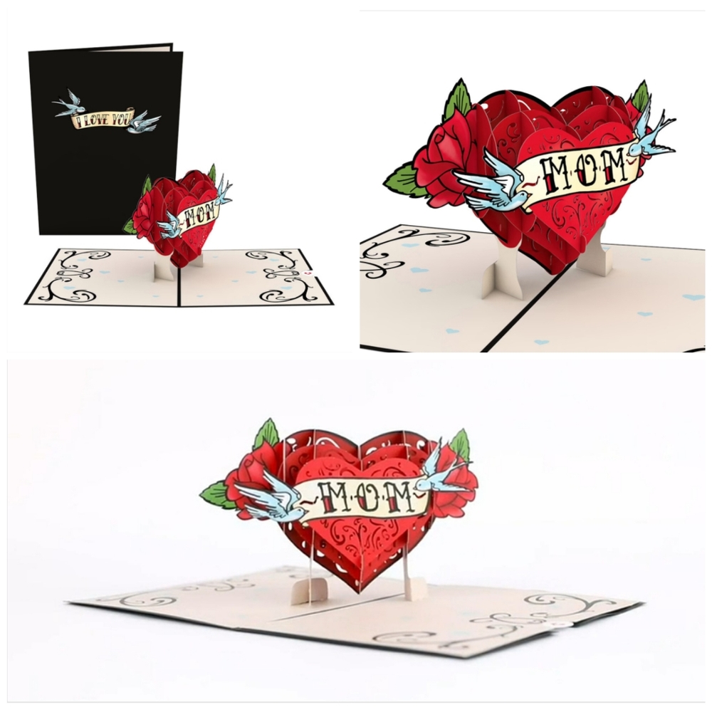 2/$18, Blank, Pop Up, Tattoo for Mom, Card